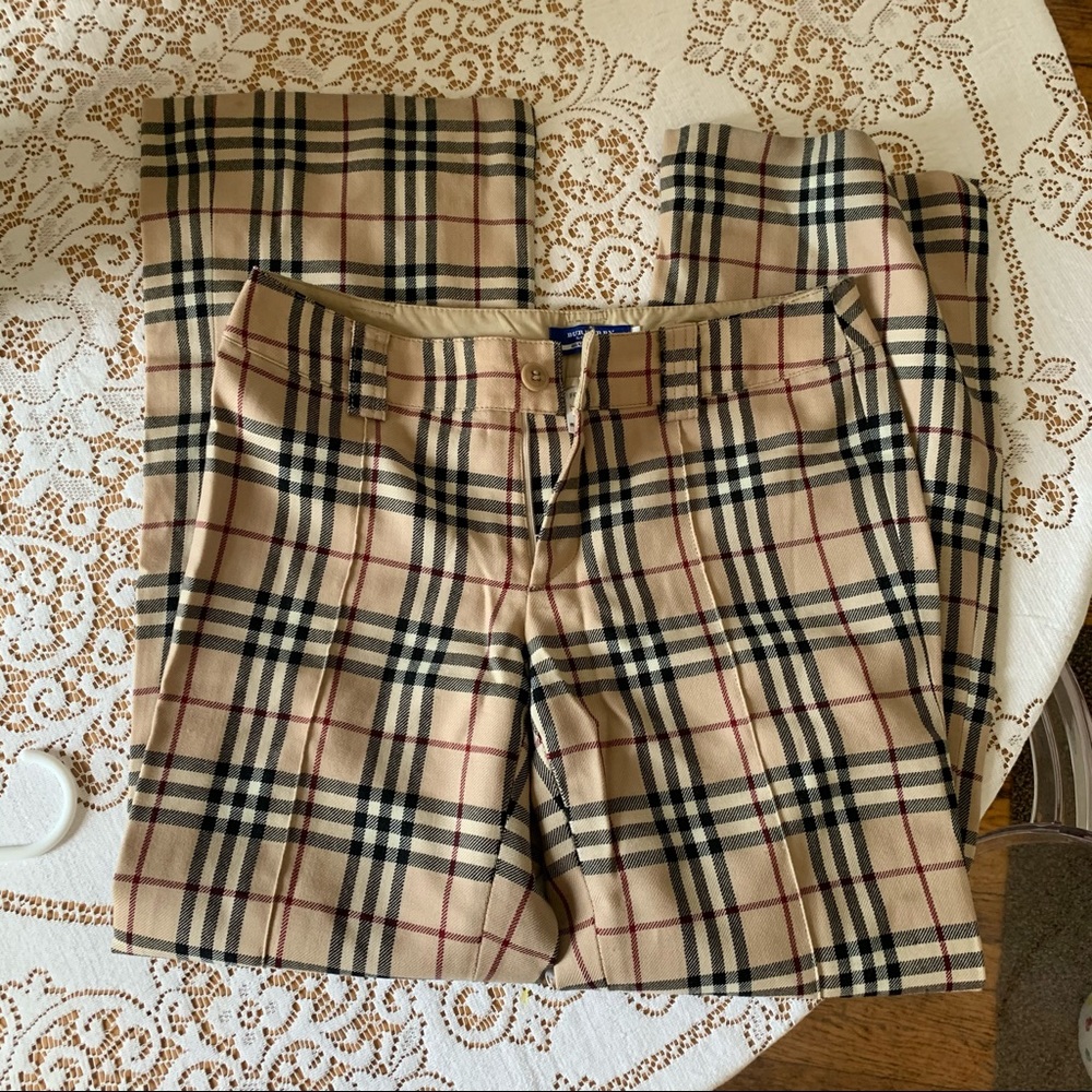 BURBERRY designer kick flare pants